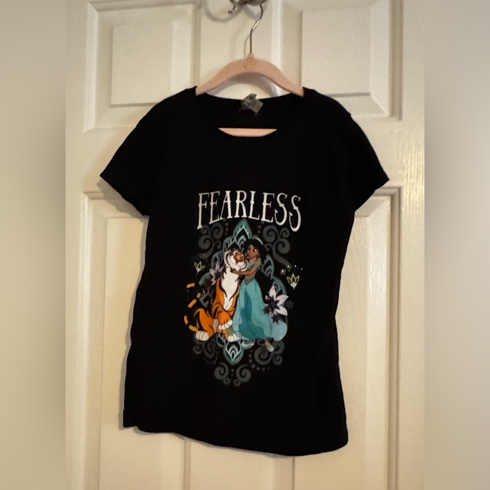 Disney Black Fearless Short Sleeve Tee